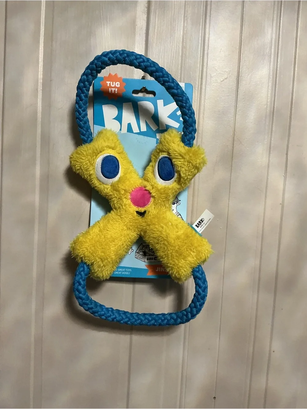 BRAND NEW BARK BOX DOG TOY TUG ROPE SQUEAKY New 14”